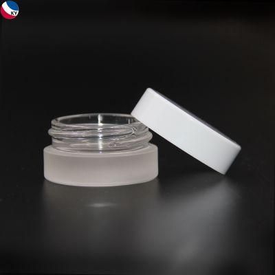 5g Round Bottle Cream Glass Jar with White Cap