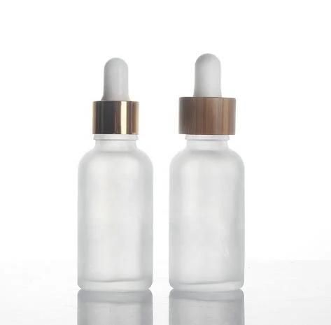 Round Matte Glass Essential Dropper Oil Bottles