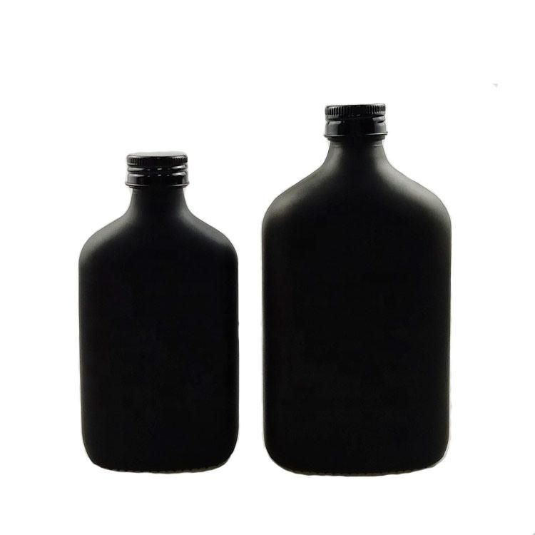 500ml Cold Brew Coffee Ice Pressed Juice Milk Tea Alcohol Liquor Flat Wine Beverage Drinking Glass Drinks Bottle with Silver Lids