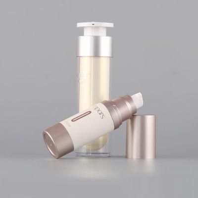 Luxury Sliver Electroplated Vacuum Pump 15ml 30ml 50ml Airless Bottle