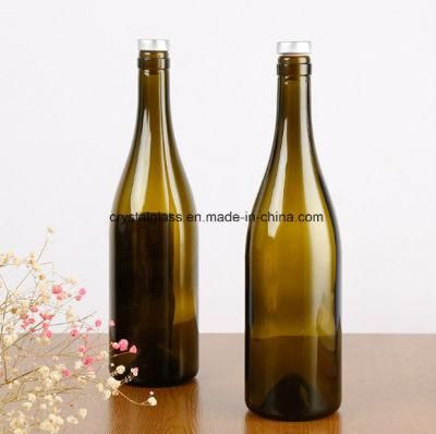Brown Glass Wine Bottle Customize Empty Glass Bottle
