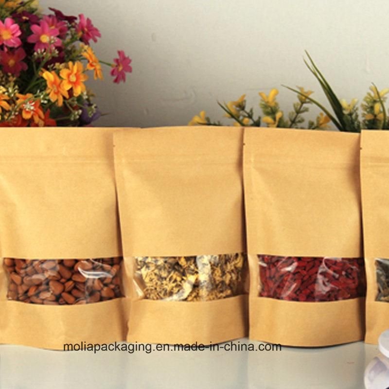 Food Bag Brown Kraftpaper Food Packaging Pouches