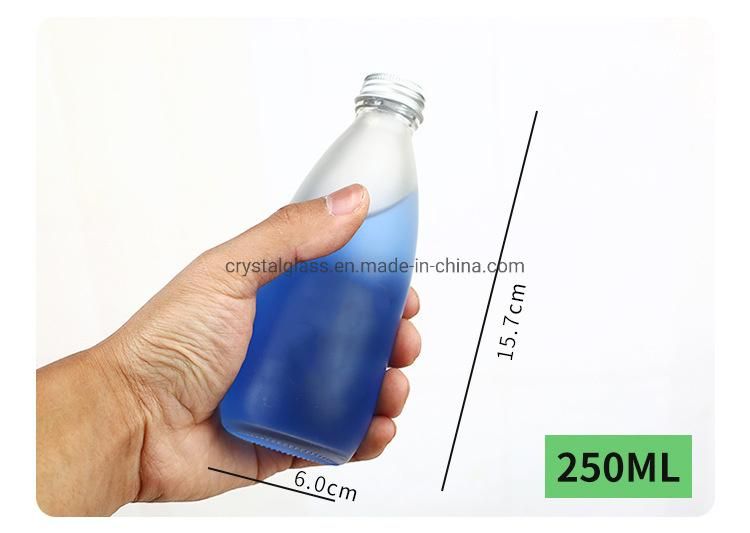 250ml 500ml New Design Round Shape Beverage Juice Glass Bottle with Tin Screw Caps