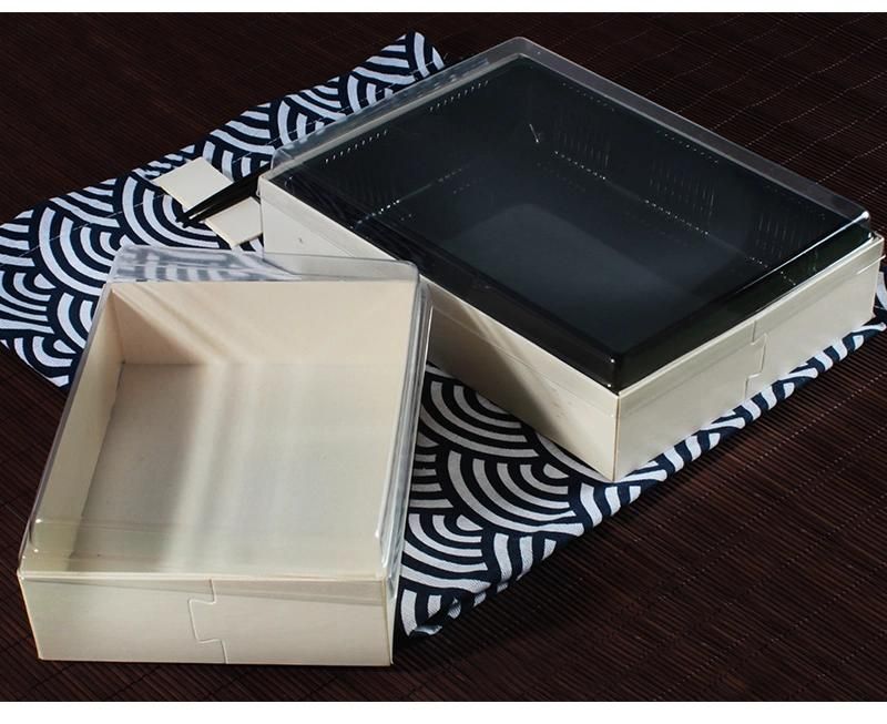 Wholesale Japanese Food Sishu Container Package Box Pet Cover Plastic Tray Fast Food Container