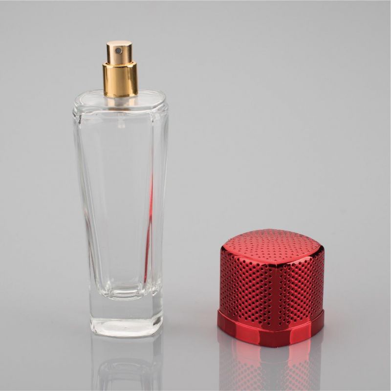 Custom Logo Luxury 100ml Empty Square Shape Perfume Glass Bottle