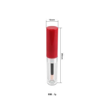 Wholesales Red Lip Gloss Containers Tube Private Label Round Liptint Container for Makeup Packaging