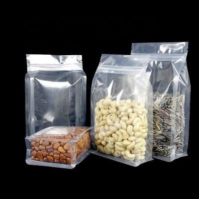 Transparent Resealable Plastic Food Grade Flat Bottom Zip Lock Plastic Clear Packaging Bag