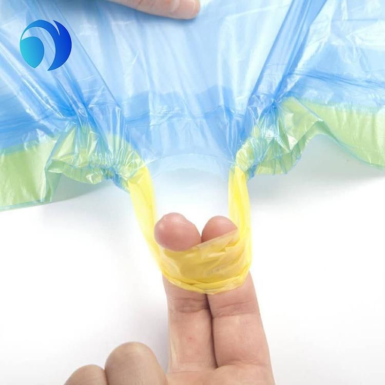 Factory Price Blue High Quality Garbage Bag with Drawstring Colorful Recycled PE