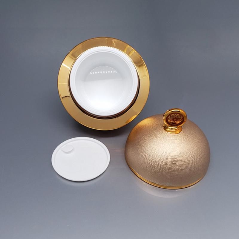 in Stock Ready to Ship15g 30g 50g Cosmetic Gold Acrylic Cream Jar with Gold Lid