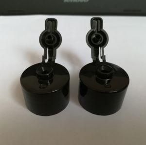 Black Round Plastic Flip Top Cap