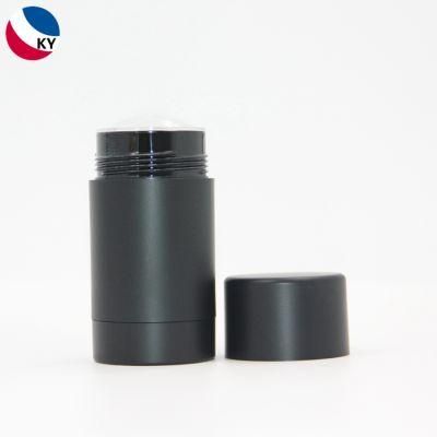 Empty Cylinder Packaging Stick 2.5oz Matte Black Deodorant Container