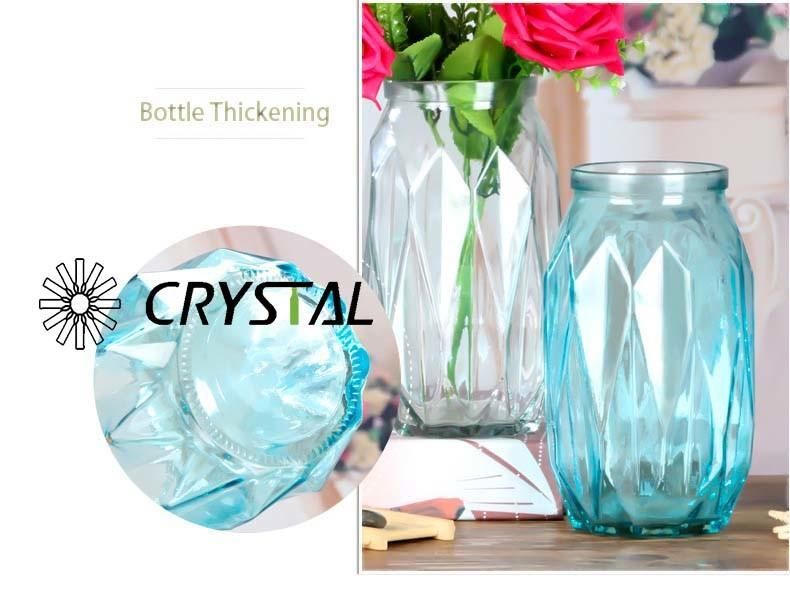 Round Circle European Modern Colored Glass Vase for Room Decorate and Wedding