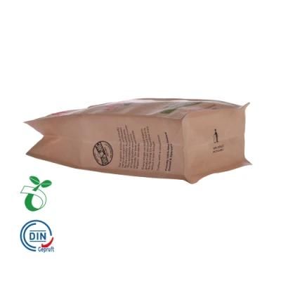 Eco Craft Paper Zipper Flat Bottom Drip Coffee Plastic Pouch Cornstarch Bio Degradable Biodegradable Coffee Bags