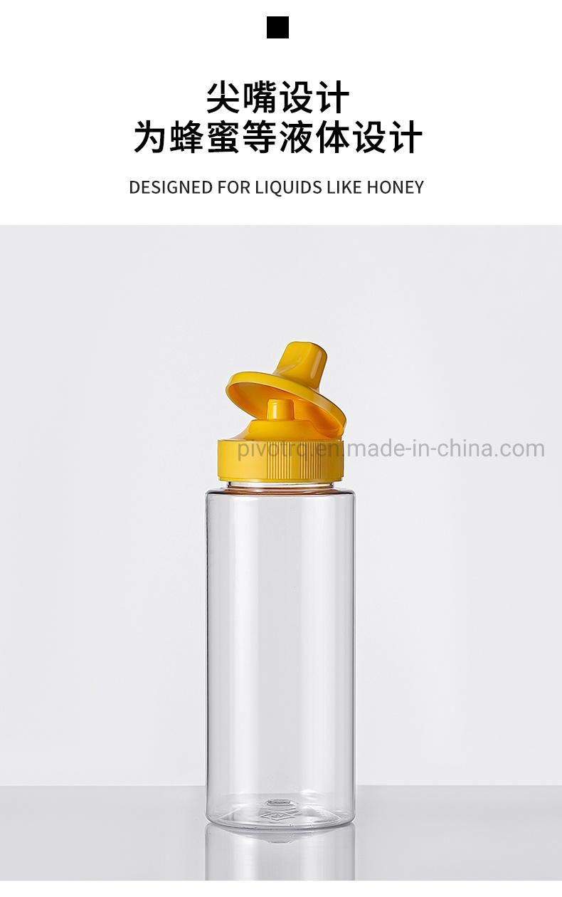 12% off 500g Plastic Honey Bottle with Silicone Valve Cap for Packing Honey Syrups