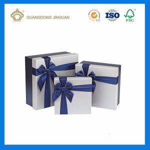 Custom Gift Box with Ribbon Knot (lid bottom gift box)