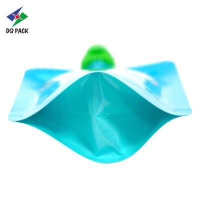 Dq Pack Custom Printed Reusable Water Squeeze Bag Top Spout Pouch Liquid Packages Stand up Pouch with Spout Lemon Jelly Packing Spout Pouch