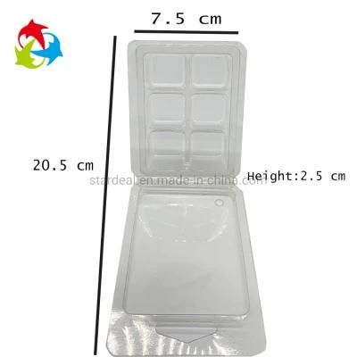 Wholesale Transparent Pet Wax Melt Plastic Clamshell Box