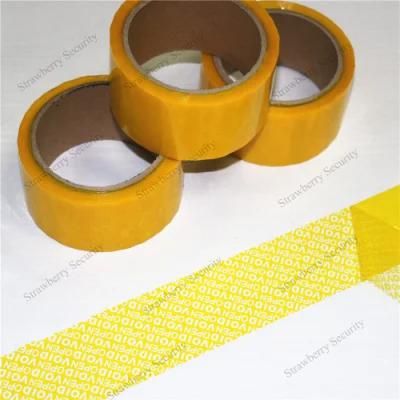 Yellow Tamper Evident Security Sealing Tape Warranty Void Sealing Tape Anti-Counterfeit Tape