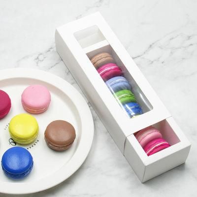 Chocolate Box with Inner Support Macaron Boxes with Clear Window Tray Box Macarons Mousse Puff Basque Packaging Boxes