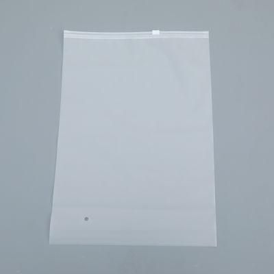 Custom Clear Matte Frosted Zipper Plastic Packaging Bag for Garment