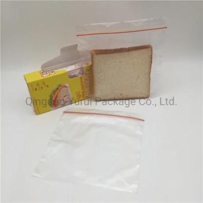 Double Zipper Bag Reusable Quart PE Food Storage Zipper Bag