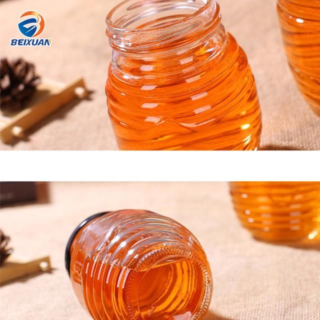 85ml Clear Spiral Round Honey Glass Jar Glass Bottle