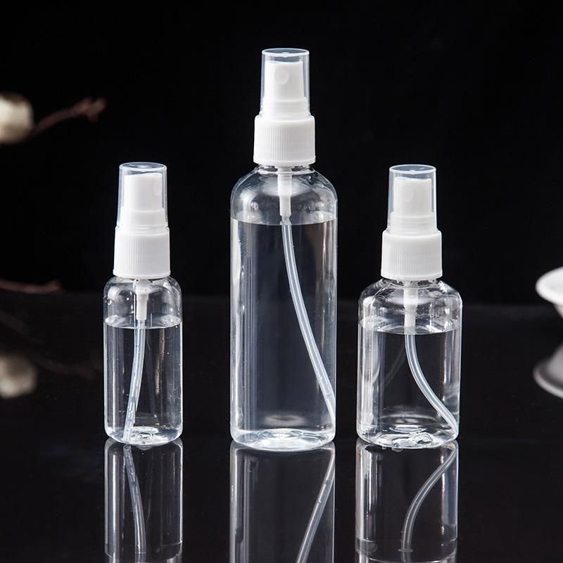 2020 New Manufacture Liquid Cosmetic Plastic Medical Alcohol Disinfectant Mist Clear Spray Bottle 50ml 100ml