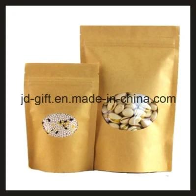 Wholesale Eco-Friendly Food Grade Bread Paper Packing Bags for Sale (13*20+4cm)