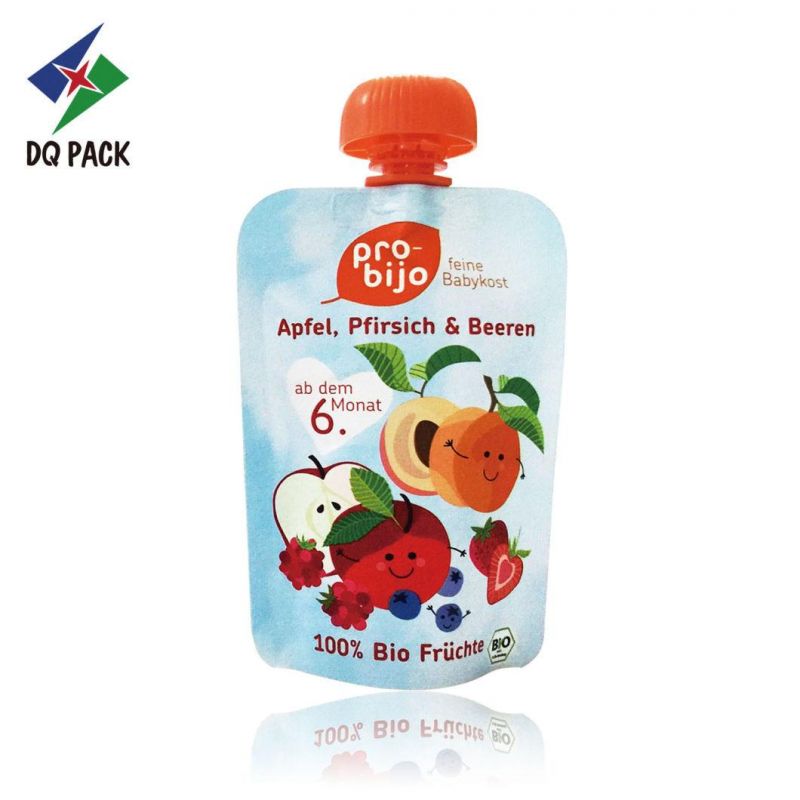 Juice Packaging Matt Surface Stand up Pouch with Apple Cap