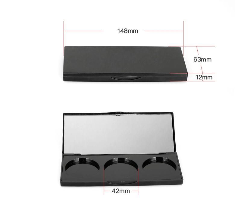 Wholesale Customized 3 Colors Eye Shadow Palette Case for Eye Shadow Case