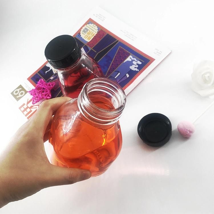 11oz 15oz Bottle Glass Milk Water with Customized Color Caps
