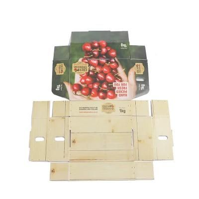 Eco Friendly Color Printing Corrugated Paper Fruit Cherry Packaging Box