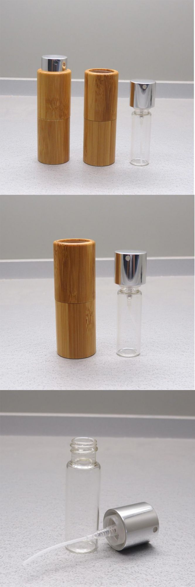 Eco-Friendly Spray Perfume Refillable Bamboo Perfume Bottle