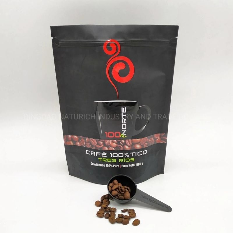 Coffee Packaging Plastic Pouch 16oz/450g Quad Seal Coffee Packaging Bag