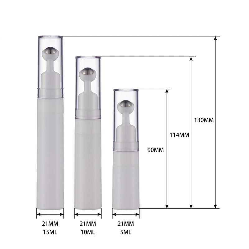 Airless Roll on Bottle for Eye Cream 5ml 10ml 15ml