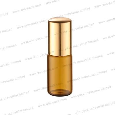 10ml 12ml 15ml 20ml 30ml Amber Color Roll on Glass Bottle for Essential Oil with Gold Cap
