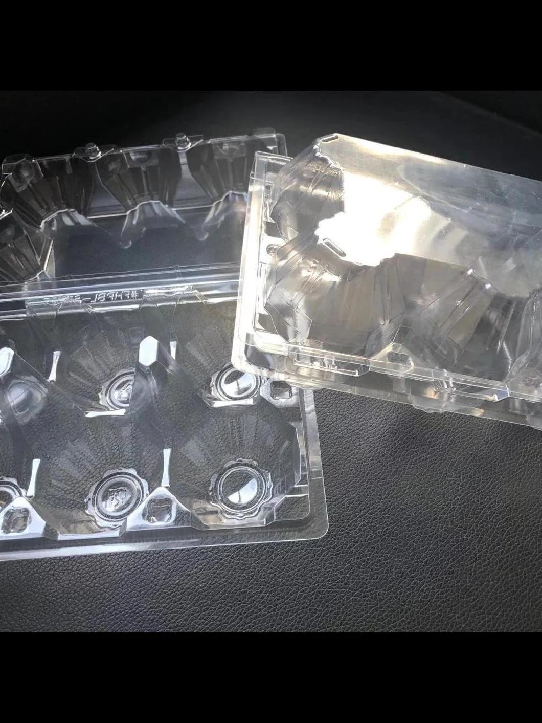 Pet/PVC Egg Tray Blister Egg Box Biodegradable 6 Cell Duck Disposable Plastic Egg Carton