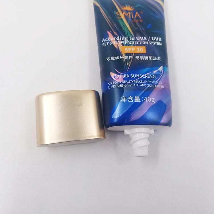 Plastic Flat Tube with Screw Cover for Cosmetic Packaging