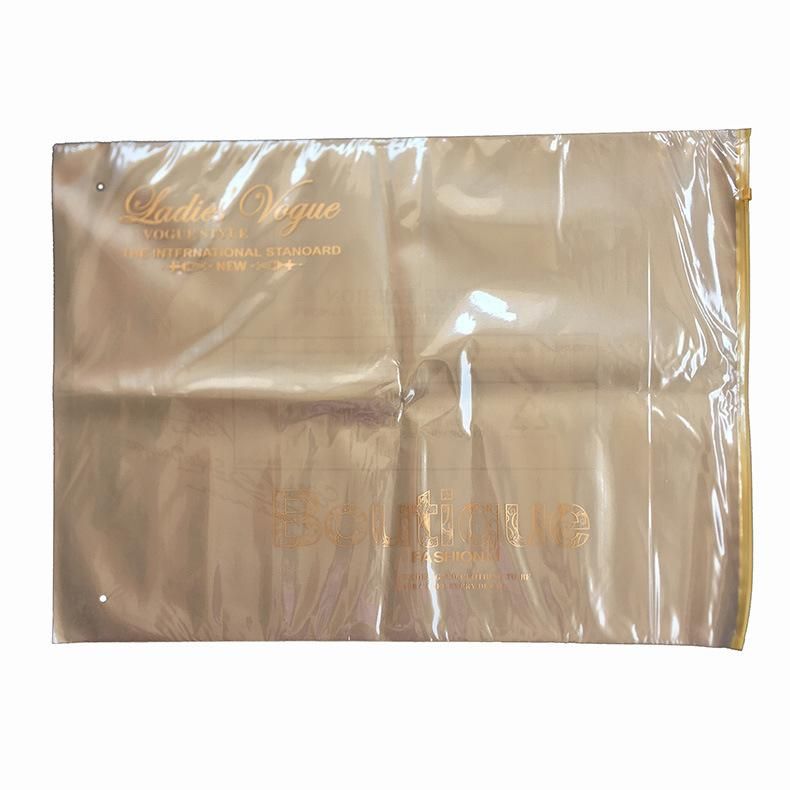 Custom Logo Poly Bag Plastic Packaging Bag for Clothing with Zipper