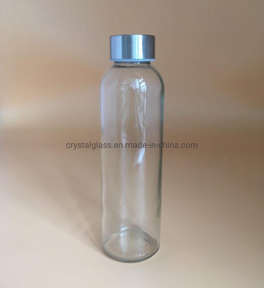 250ml 300ml 350ml Frosted Glass Bottle for Water or Juice Beverage Drink Packaging Bottle with Plastic Lid