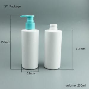 200ml Plastic Shampoo Bottle with Blue Lotion Pump