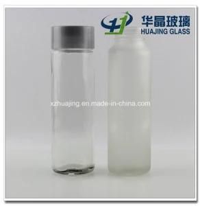 375ml Cylinder Glass Water Bottle with Screw Cap