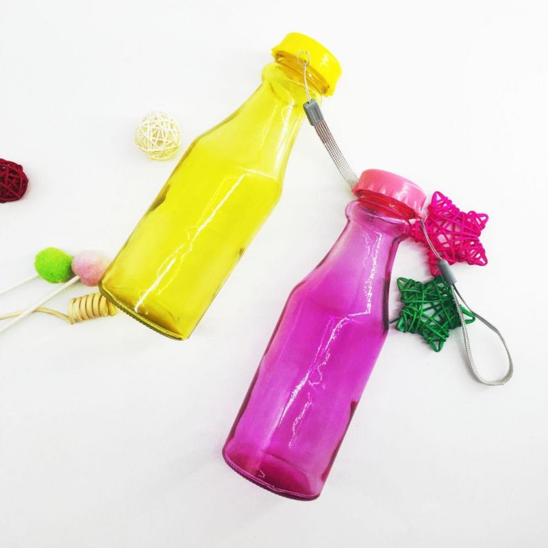 420ml /14oz Crystal Color Glass Water Bottle for Wholesales