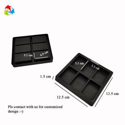 Black 9 Cavity Box Insert Blister Chocolate Tray