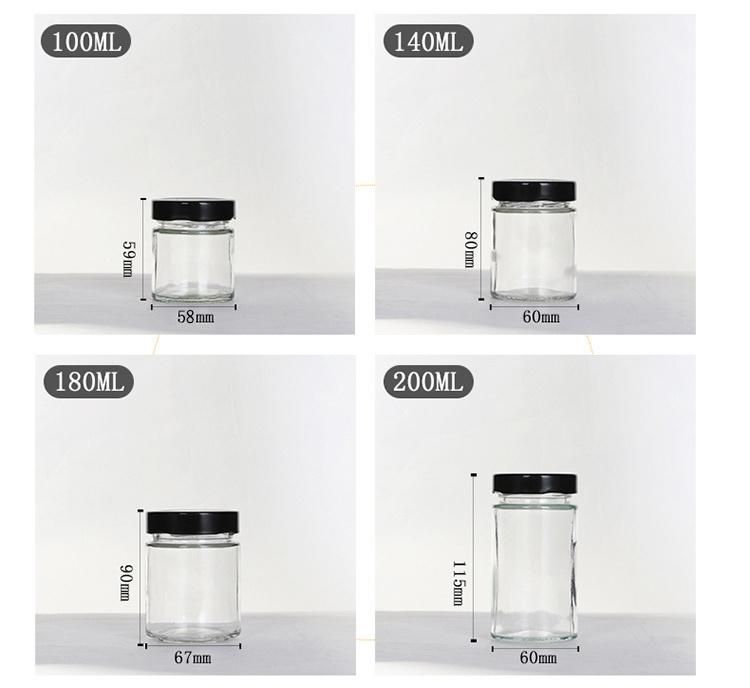 New Fashion Transparent Glass Food Storage Jar