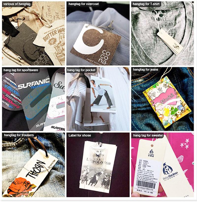 Unqiue Die Cut Umbrella Shaped Garment Paper Hang Tag