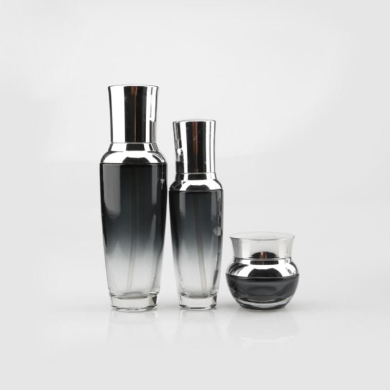 20g 30g 50g Empty Round Gradient Glass Cream Jar 30ml 50ml 100ml 120ml Round Glass Bottle with Pump