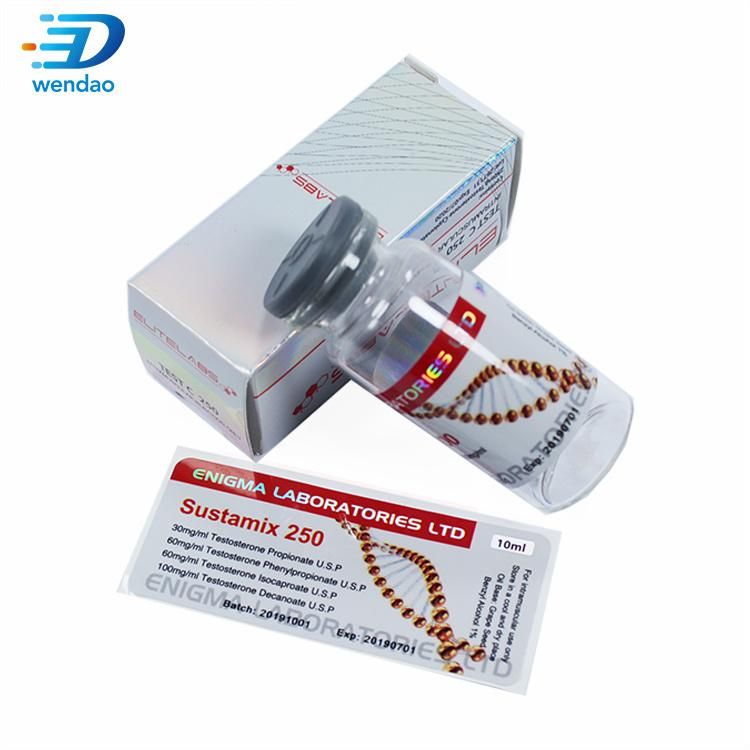 Newest Design Your Logo Steroid Pharmaceutical 10ml Vial Labels Box