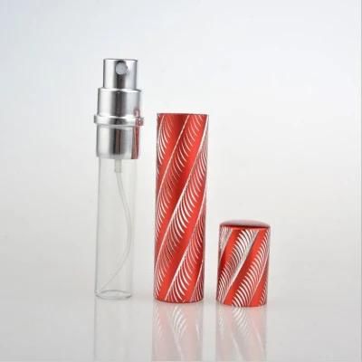 Travel Rechargeable Perfume Atomizer Metal Case Spray 10ml Aluminum Tank Nozzle Glass Perfume Bottle Rechargeable Spray Bot