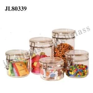 Simple Style Clip Cap Glass Storage Jar